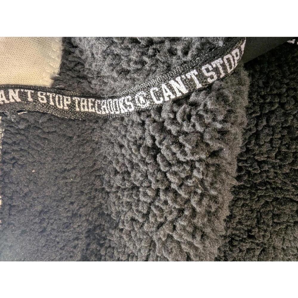Crooks & Castles Heavyweight Sherpa Full Zip Hoodie XL – Cream/Black – New - Picture 8 of 12